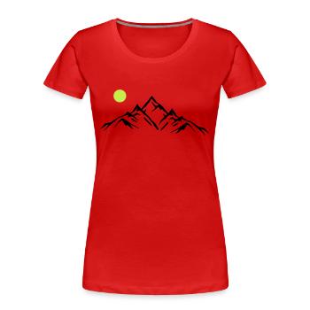 Mountains - Women's Premium Organic T-Shirt - navy - Front - Mia (176cm)