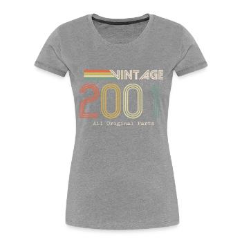Epic & Legendary Born in 2001: 23rd Anniversary - Women's Premium Organic T-Shirt - navy - Front - Mia (176cm)