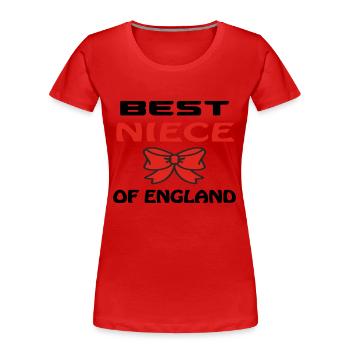 BEST NIECE OF ENGLAND - Women's Premium Organic T-Shirt - navy - Front - Mia (176cm)