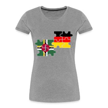 Dominica Germany Flag Dominicans - Women's Premium Organic T-Shirt -  - Front - Mia (176cm)