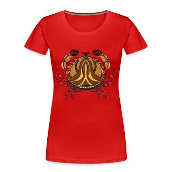 Krebs - Frauen Premium Bio T-Shirt - Navy - Vorne - Mia (176cm)