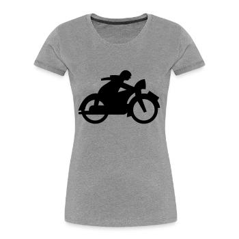 Motorcycle - Women's Premium Organic T-Shirt - navy - Front - Mia (176cm)