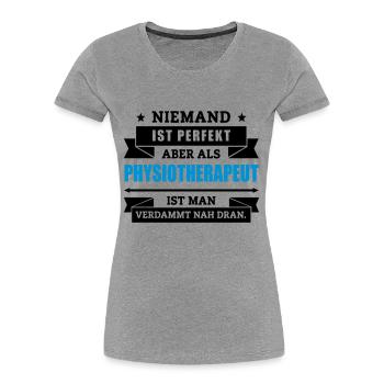 Funshirt Physiotherapeut - Frauen Premium Bio T-Shirt - Navy - Vorne - Mia (176cm)