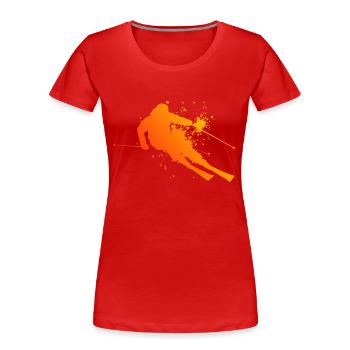 Sports d’hiver Ski Stunt Ski Ski Freestyle - T-shirt bio Premium Femme - bleu marine - Devant - Mia (176cm)