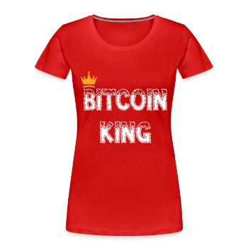 Bitcoin Trading Crypto Stocks - T-shirt bio Premium Femme - bleu marine - Devant - Mia (176cm)