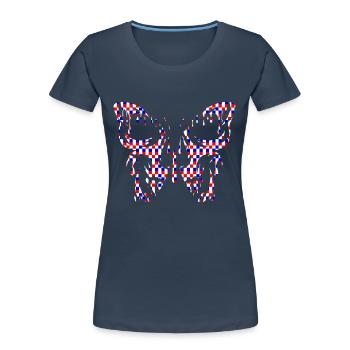 Tattoo Butterfly Nature Butterflies Cute Summer Cocoon - Women's Premium Organic T-Shirt - navy - Front - Mia (176cm)