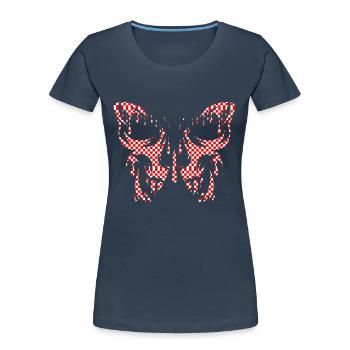 Tattoo Butterfly Nature Butterflies Cute Summer Cocoon - Women's Premium Organic T-Shirt - navy - Front - Mia (176cm)
