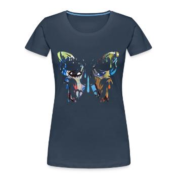 Tattoo Butterfly Nature Butterflies Cute Summer Cocoon - Women's Premium Organic T-Shirt - navy - Front - Mia (176cm)