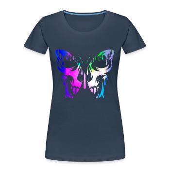 Tattoo Butterfly Nature Butterflies Cute Summer Cocoon - Women's Premium Organic T-Shirt - navy - Front - Mia (176cm)