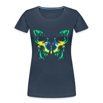 Brazil Country Flag Official States Continent - Women's Premium Organic T-Shirt - navy - Front - Mia (176cm)