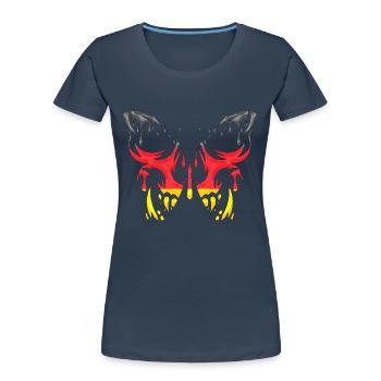 Germany Country Flag Official States Continent - Women's Premium Organic T-Shirt - navy - Front - Mia (176cm)