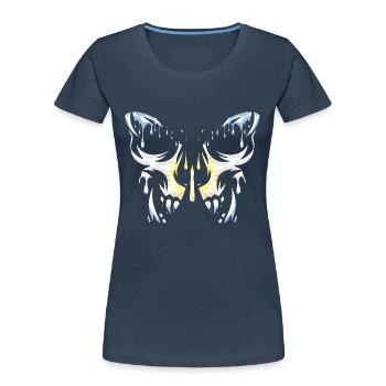 Argentinien Land Flagge Offizielle Staaten Kontinent - Frauen Premium Bio T-Shirt - Navy - Vorne - Mia (176cm)