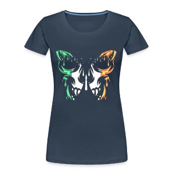 Flagge von Irland, Land, offizielle Staaten, Kontinent - Frauen Premium Bio T-Shirt - Navy - Vorne - Mia (176cm)
