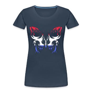 France country flag official states continent - Women's Premium Organic T-Shirt - navy - Front - Mia (176cm)