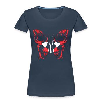 Drapeau de la Suisse États officiels Continent - T-shirt bio Premium Femme - bleu marine - Devant - Mia (176cm)