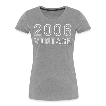 2006 vintage vintage 2006 birthday 2006 retro - Women's Premium Organic T-Shirt - navy - Front - Mia (176cm)