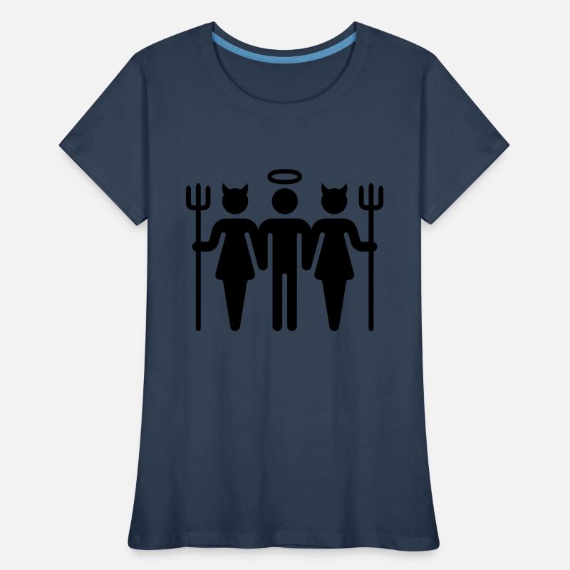 Ange diable / Devil-ange-diable de diable (M) T-shirt bio Premium Femme