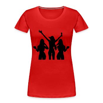 girls party - Frauen Premium Bio T-Shirt - Navy - Vorne - Mia (176cm)