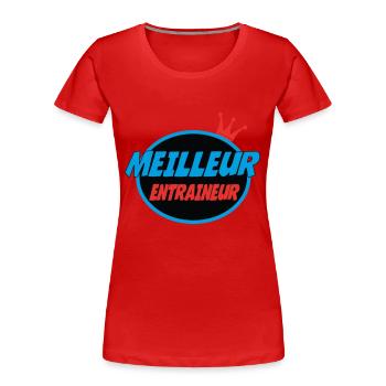 BESTER COACH - Frauen Premium Bio T-Shirt - Navy - Vorne - Mia (176cm)