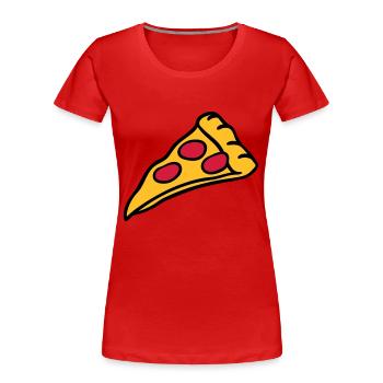 pizza salami cheese design - Women's Premium Organic T-Shirt - navy - Front - Mia (176cm)
