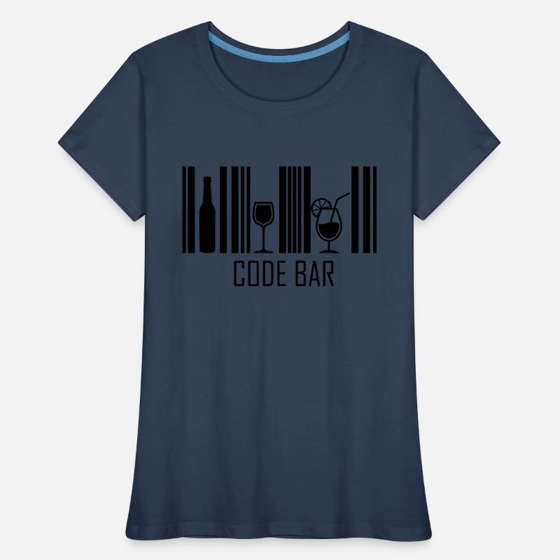 Code Bar T-shirt bio Premium Femme