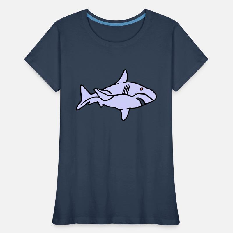 Fish Shark Predator Predator Water Graffiti Ocean Women's Premium Organic T-Shirt