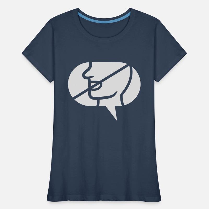 Forbidden Communicate Icon Speech Bubble Women's Premium Organic T-Shirt
