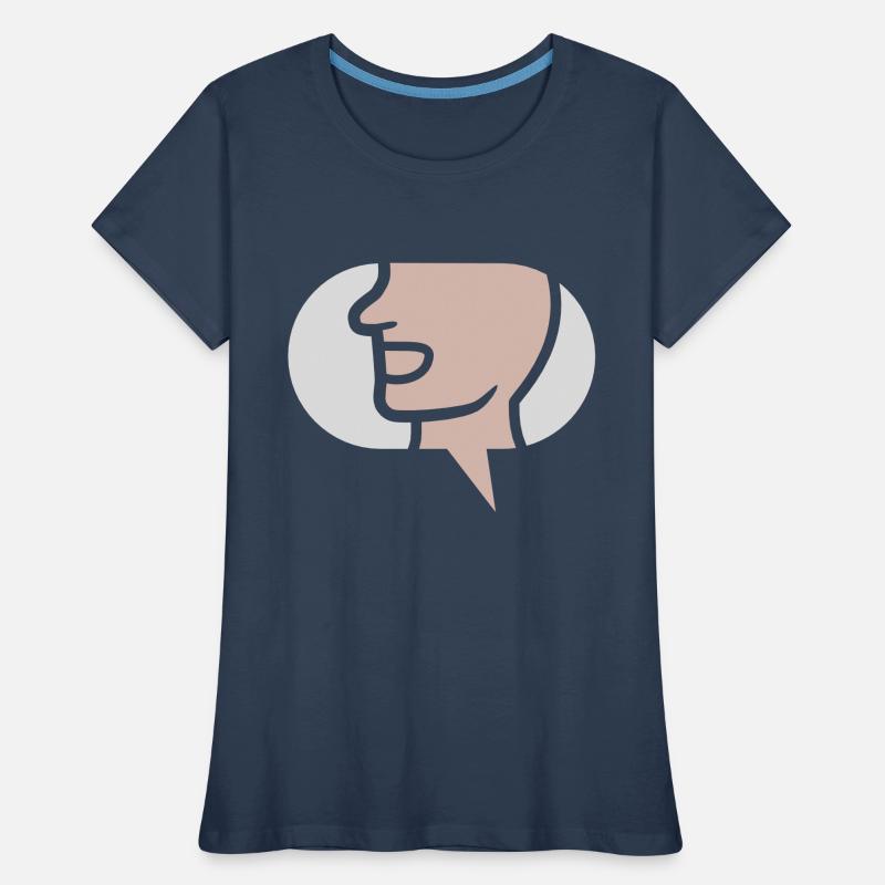Chat Simple Symbol Speech Bubble Women's Premium Organic T-Shirt