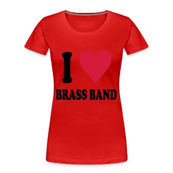 I love Brass Band - Frauen Premium Bio T-Shirt - Navy - Vorne - Mia (176cm)