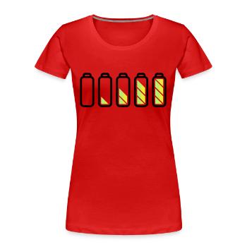 battery_loading - Frauen Premium Bio T-Shirt - Navy - Vorne - Mia (176cm)