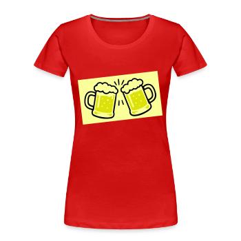 Beer Glass Beer Icon - Women's Premium Organic T-Shirt - navy - Front - Mia (176cm)