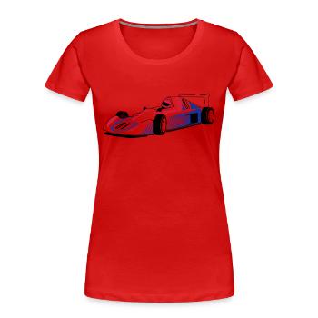 Rennauto - - Frauen Premium Bio T-Shirt - Navy - Vorne - Mia (176cm)