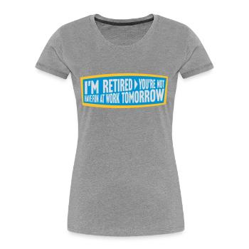 have fun at work - Frauen Premium Bio T-Shirt - Navy - Vorne - Mia (176cm)