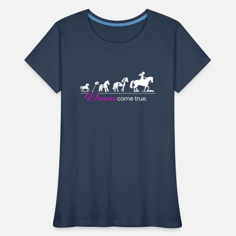 Pferde Traum Evolution Frauen Premium Bio T-Shirt