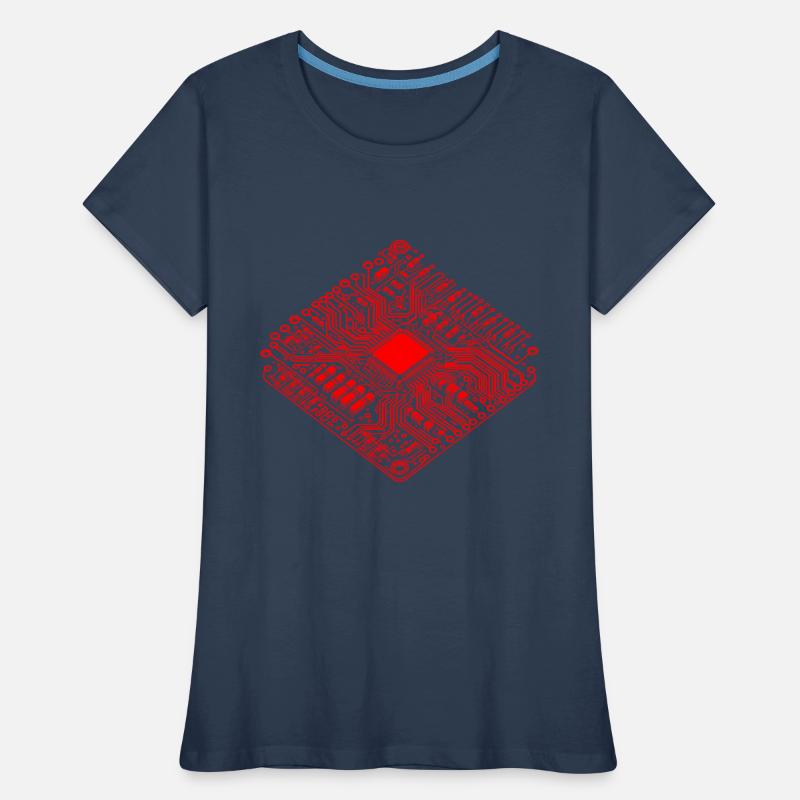 CPU anatomique et PCB - Cool Computer Scientists T-shirt bio Premium Femme