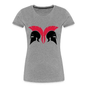 spartaner_002 - T-shirt bio Premium Femme - bleu marine - Devant - Mia (176cm)