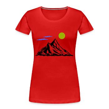 Berge - Frauen Premium Bio T-Shirt - Navy - Vorne - Mia (176cm)