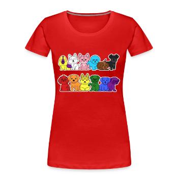 Pride Progress Flag Dogs for Equality - Women's Premium Organic T-Shirt - navy - Front - Mia (176cm)
