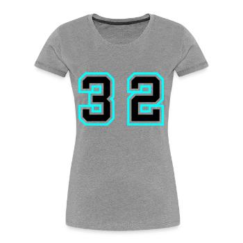 32 Symbole numérique - T-shirt bio Premium Femme -  - Devant - Mia (176cm)