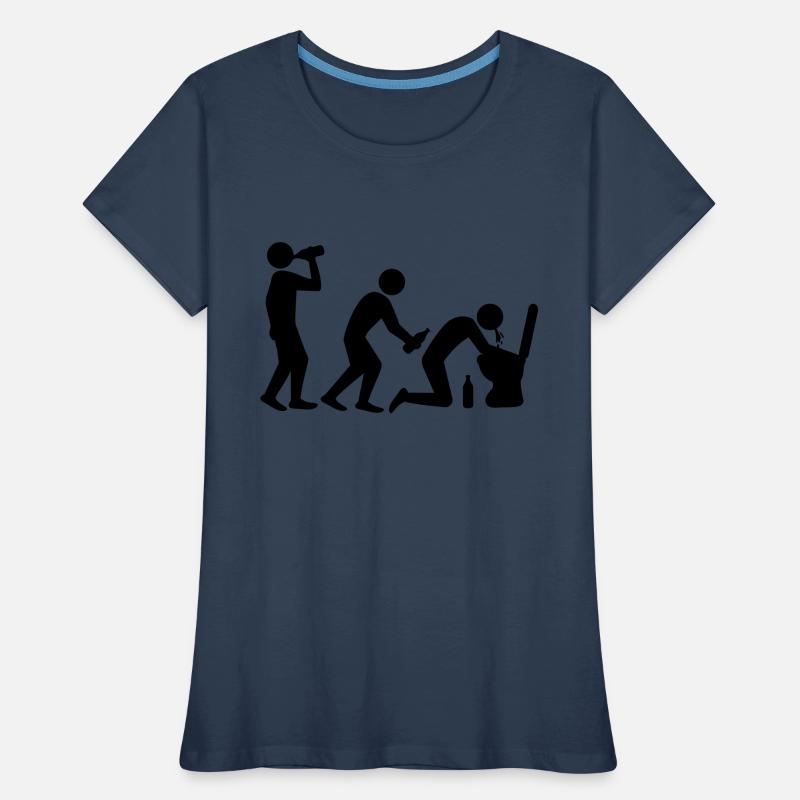 Drunken Evolution Frauen Premium Bio T-Shirt