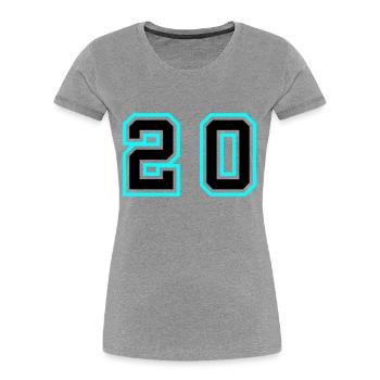 Symbole de 20 chiffres - T-shirt bio Premium Femme - bleu marine - Devant - Mia (176cm)