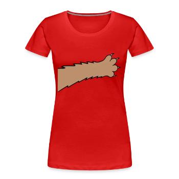Cats, claws, paws, paws, sharp claws, scratching - Women's Premium Organic T-Shirt - navy - Front - Mia (176cm)