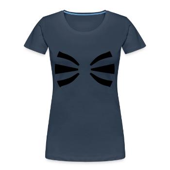 Binden - Frauen Premium Bio T-Shirt - Navy - Vorne - Mia (176cm)