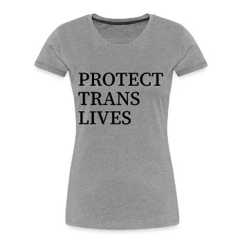 Protect trans lives - Women's Premium Organic T-Shirt - navy - Front - Mia (176cm)