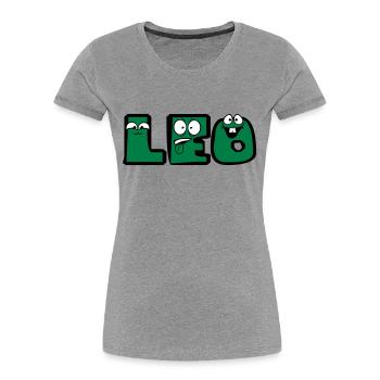 leo first name males child baby offspring pregnant - Women's Premium Organic T-Shirt - navy - Front - Mia (176cm)
