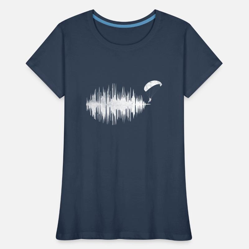 Herzfrequenz Frequenz Paragleiter Paragleiten Frauen Premium Bio T-Shirt