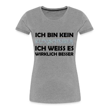 bin_kein_klugscheisser_02 - Frauen Premium Bio T-Shirt - Navy - Vorne - Mia (176cm)