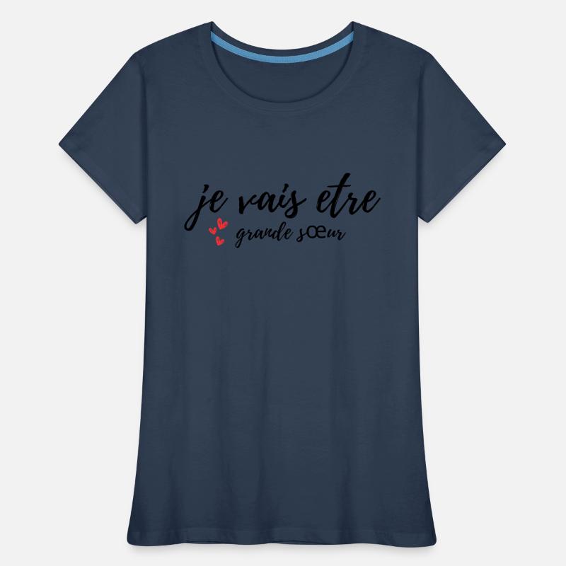 Ich werde eine große Schwester sein Frauen Premium Bio T-Shirt