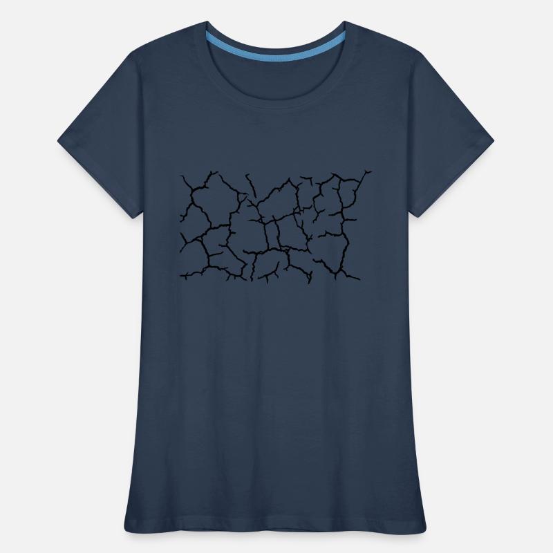 Bottom Cracks Pattern Texture Women's Premium Organic T-Shirt