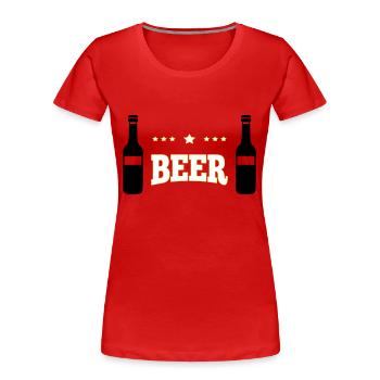 Beer - Women's Premium Organic T-Shirt - navy - Front - Mia (176cm)